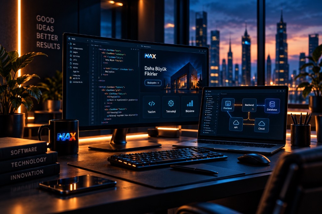Yazılım, backend ve bulut mimarisi ekranları